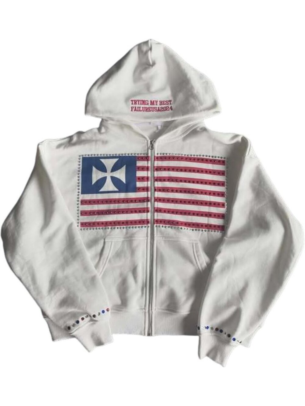 Y2K Oversized Zip Up Hoodie | Unisex Graphic Sweatshirt | Grunge 2000s Emo Style